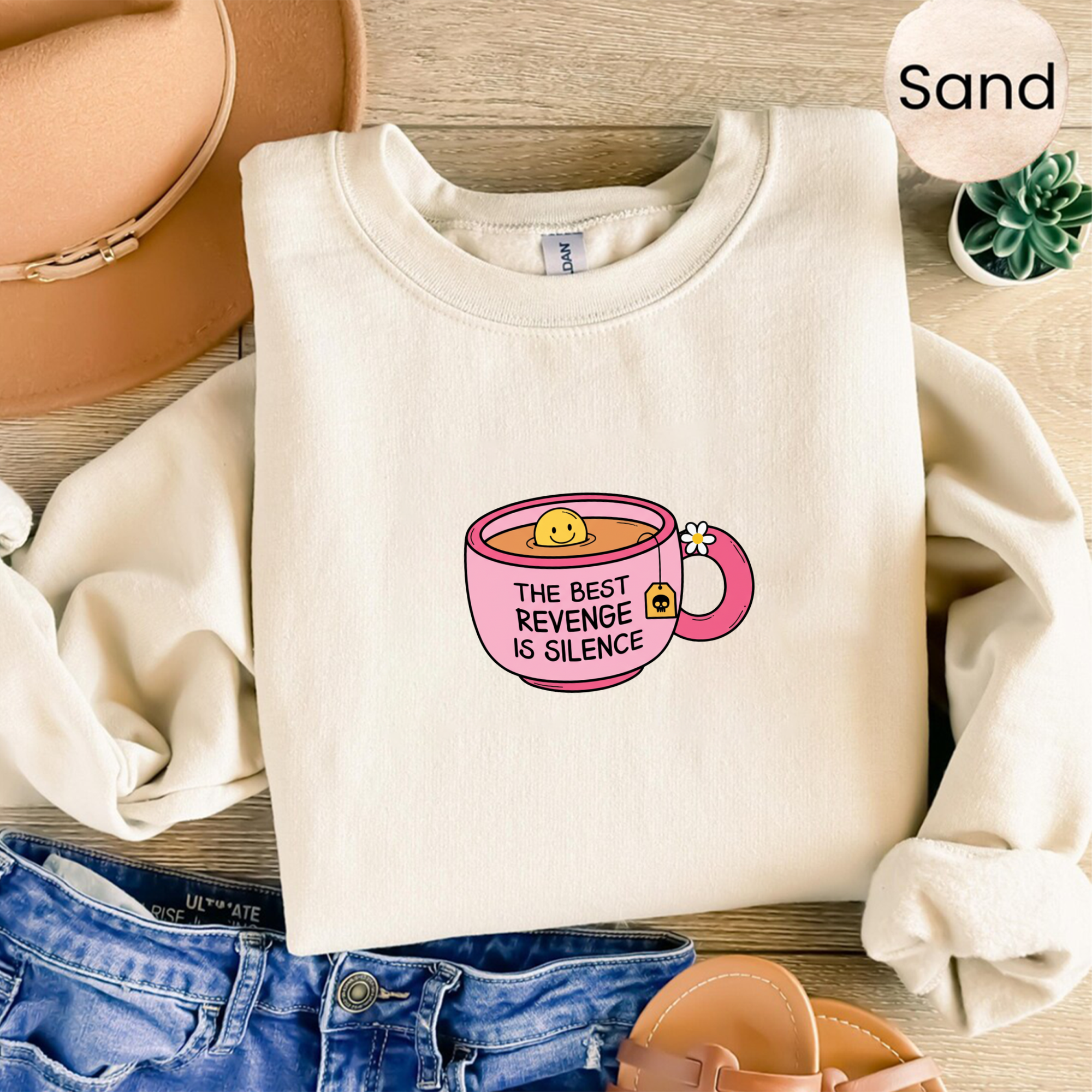 The Best Revenge is Silence Pink Sweatshirt